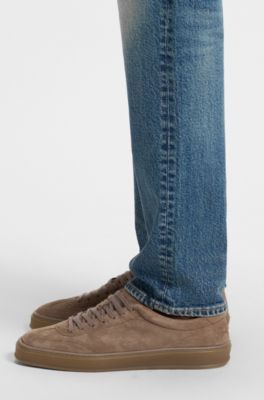 Deportivas de ca&ntilde;a baja BECKHAM&nbsp;x&nbsp;BOSS de ante, Caqui