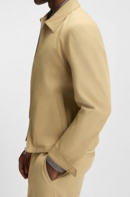 BECKHAM x BOSS cotton-blend jacket, Light Beige
