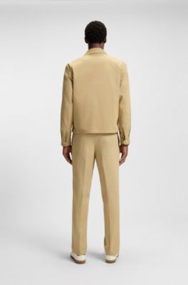 BECKHAM x BOSS cotton-blend jacket, Light Beige