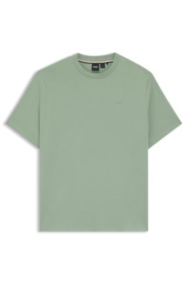 Cotton-jersey T-shirt with logo detail, Light Green