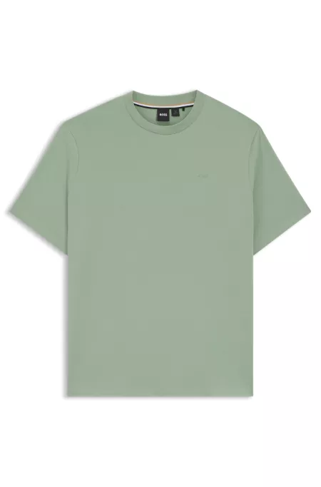 Cotton-jersey T-shirt with logo detail