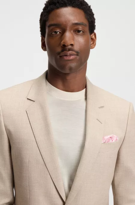 BECKHAM x BOSS printed silk pocket square