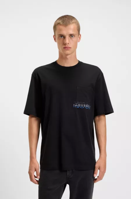 Ombré-logo T-shirt in cotton jersey