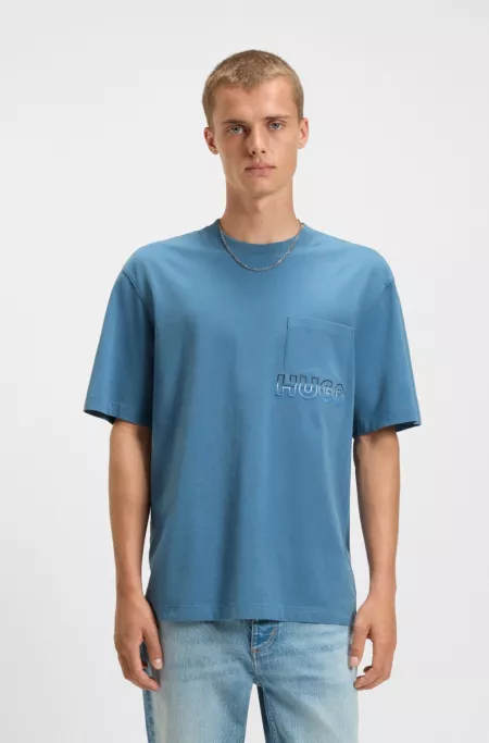Ombré-logo T-shirt in cotton jersey