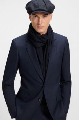 Boina con visera BECKHAM&nbsp;x&nbsp;BOSS de lino, Azul oscuro