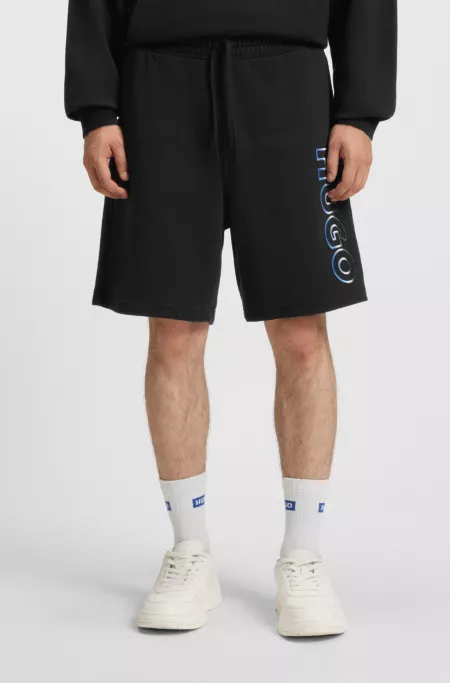 Ombré-logo shorts in cotton terry