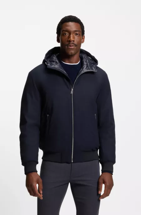 Performance-flannel jacket with down filling