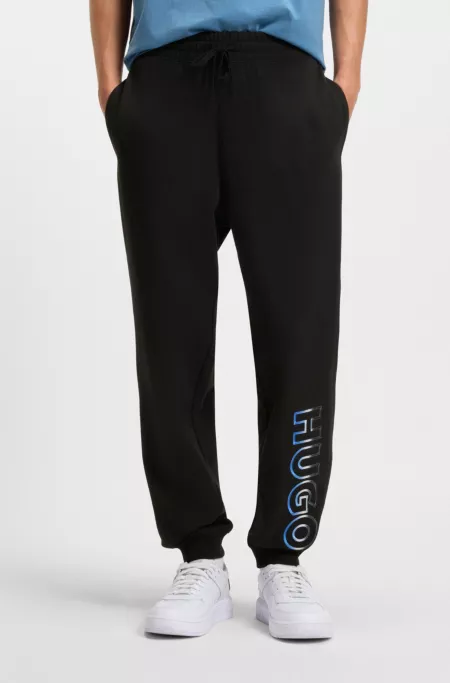 Ombré-logo tracksuit bottoms in cotton terry