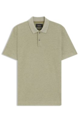 Polo regular fit de algod&oacute;n y seda, Cal