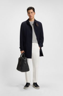 Cotton-silk T-shirt with micro structure, Silver