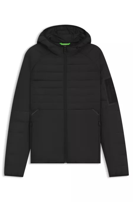 Water-repellent jacket with decorative reflective details