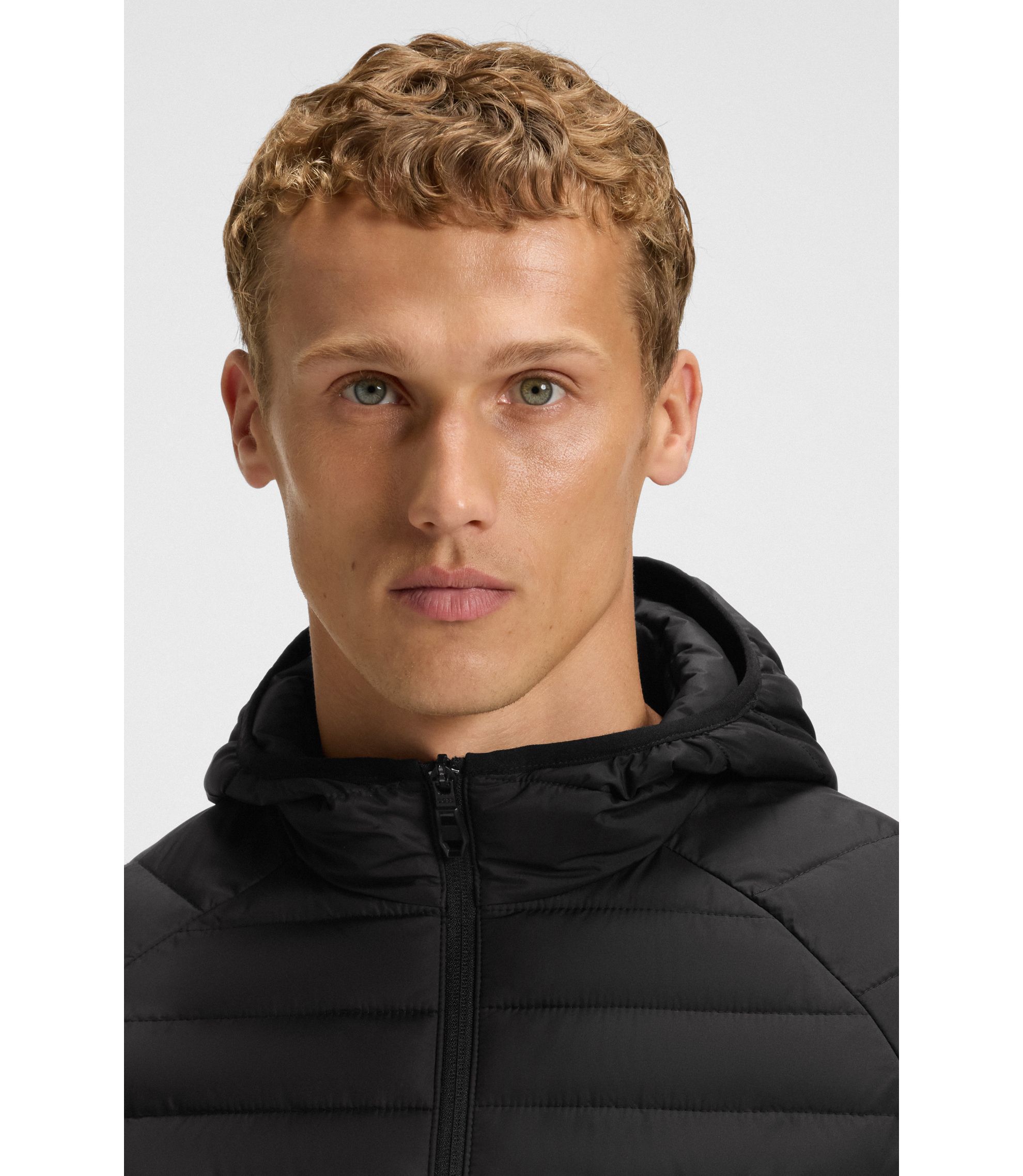 BOSS - Water-repellent jacket with decorative reflective details