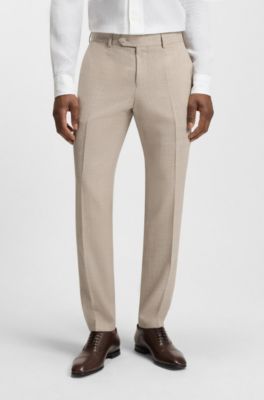 Two-piece suit in virgin wool, silk and linen, Light Beige