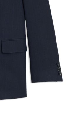 BECKHAM x BOSS Traje de dos piezas en lana, seda y lino, Azul oscuro