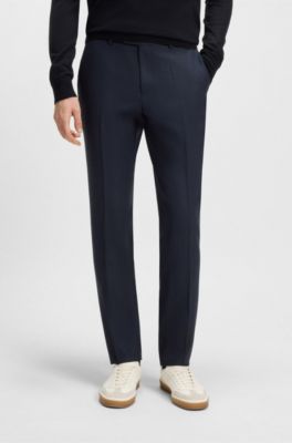 Two-piece suit in virgin wool, silk and linen, Dark Blue