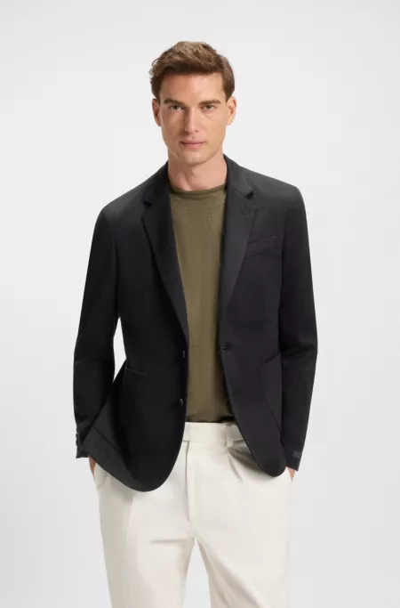 BECKHAM x BOSS jacket in a melange cotton blend