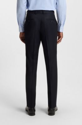 Double-breasted suit in virgin wool, Dark Blue