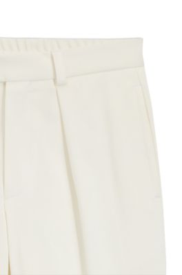 BECKHAM x BOSS trousers in stretch cotton, White