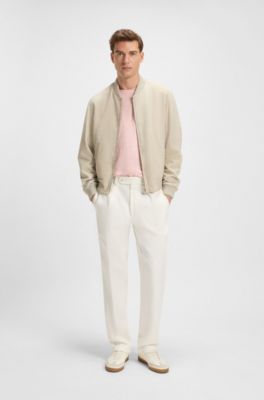 Pantalon BECKHAM&nbsp;x&nbsp;BOSS en coton stretch, Blanc