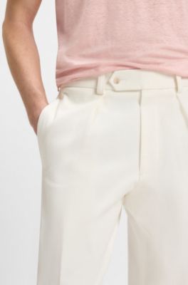 Pantalon BECKHAM&nbsp;x&nbsp;BOSS en coton stretch, Blanc