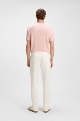 Pantalones BECKHAM x BOSS en algod&oacute;n el&aacute;stico, Blanco