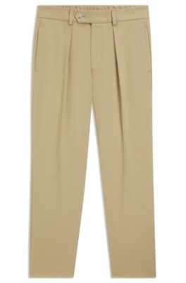 Pantalones BECKHAM x BOSS en algod&oacute;n el&aacute;stico, Beige claro