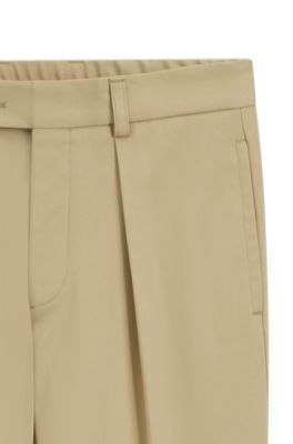 Pantalones BECKHAM x BOSS en algod&oacute;n el&aacute;stico, Beige claro