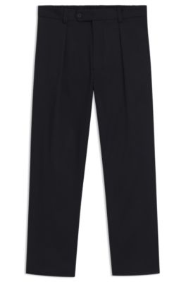 Pantalones BECKHAM x BOSS en algod&oacute;n el&aacute;stico, Azul oscuro