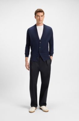 Pantalones BECKHAM x BOSS en algod&oacute;n el&aacute;stico, Azul oscuro