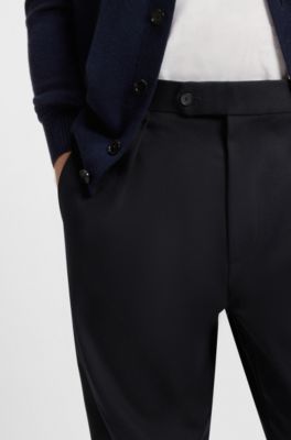 BECKHAM x BOSS trousers in stretch cotton, Dark Blue