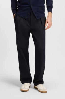 Pantalones BECKHAM x BOSS en algod&oacute;n el&aacute;stico, Azul oscuro