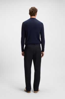 BECKHAM x BOSS trousers in stretch cotton, Dark Blue