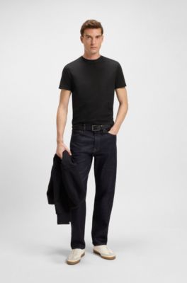 BECKHAM x BOSS T-shirt in mercerised cotton, Black