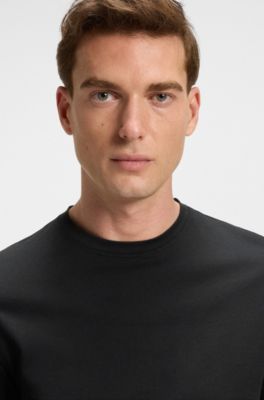 BECKHAM x BOSS T-shirt in mercerised cotton, Black