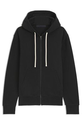BECKHAM x BOSS zip-up hoodie in mercerised cotton terry