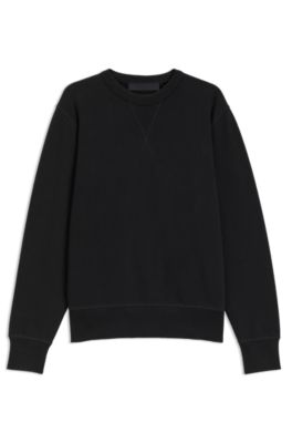 Sudadera BECKHAM x BOSS de felpa de algod&oacute;n mercerizado, Negro