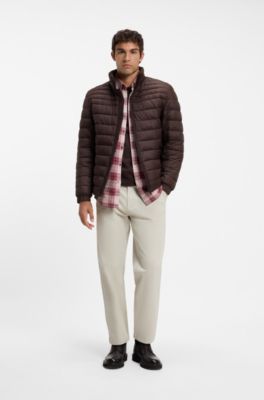 Cazadora acolchada slim fit, Marr&oacute;n oscuro