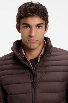 Cazadora acolchada slim fit, Marr&oacute;n oscuro