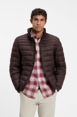 Cazadora acolchada slim fit, Marr&oacute;n oscuro
