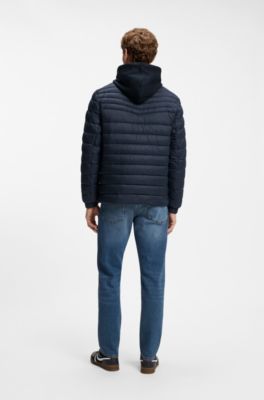 Cazadora acolchada slim fit, Azul oscuro