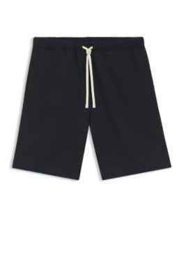 BOSS BY BECKHAM shorts in cotton terry, Dark Blue
