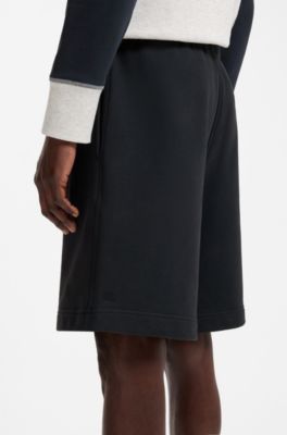 BOSS BY BECKHAM shorts in cotton terry, Dark Blue