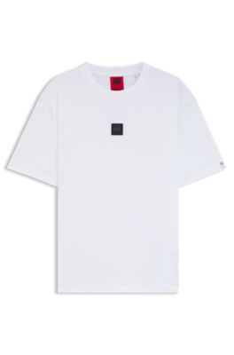 HUGO x RB T-shirt with bull-graphic logo patch, White