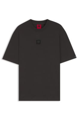 Camiseta HUGO&nbsp;x&nbsp;RB con parche de logo de toro, Marr&oacute;n oscuro