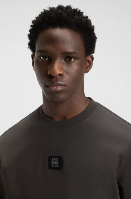 HUGO x RB T-shirt with bull-graphic logo patch