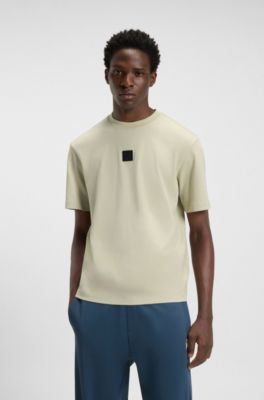HUGO x RB T-shirt with bull-graphic logo patch, Light Beige