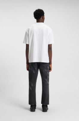 HUGO x RB cotton T-shirt with bull-graphic logo, White