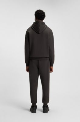 HUGO x RB bull-graphic hoodie in cotton terry, Dark Brown