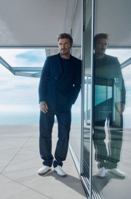 Deportivas BOSS BY BECKHAM en piel y ante, Blanco