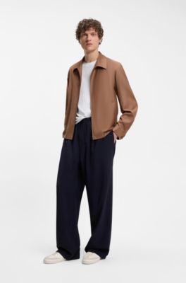 Baskets en cuir et cuir su&eacute;d&eacute; BOSS BY BECKHAM, Blanc